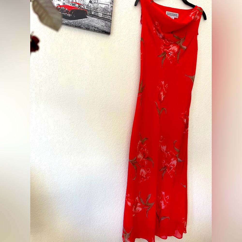 Jessica Howard Red Floral Maxi Dress